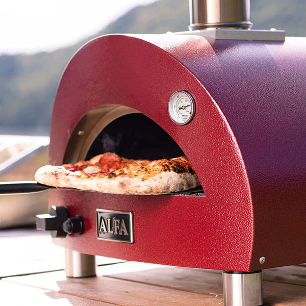 alfa moderno portable pizza oven in red