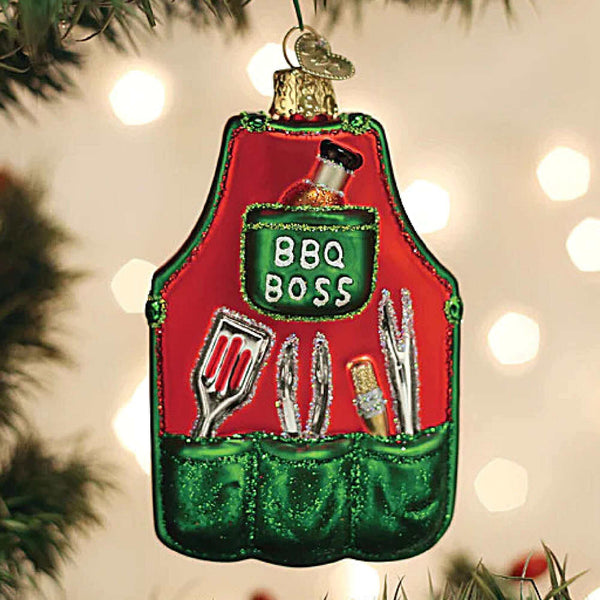 BBQ Boss Apron Christmas Ornament
