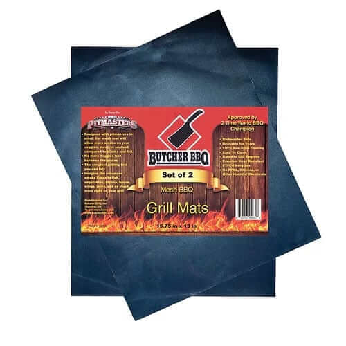Butcher BBQ Barbecue Grill Mats-Set of 2