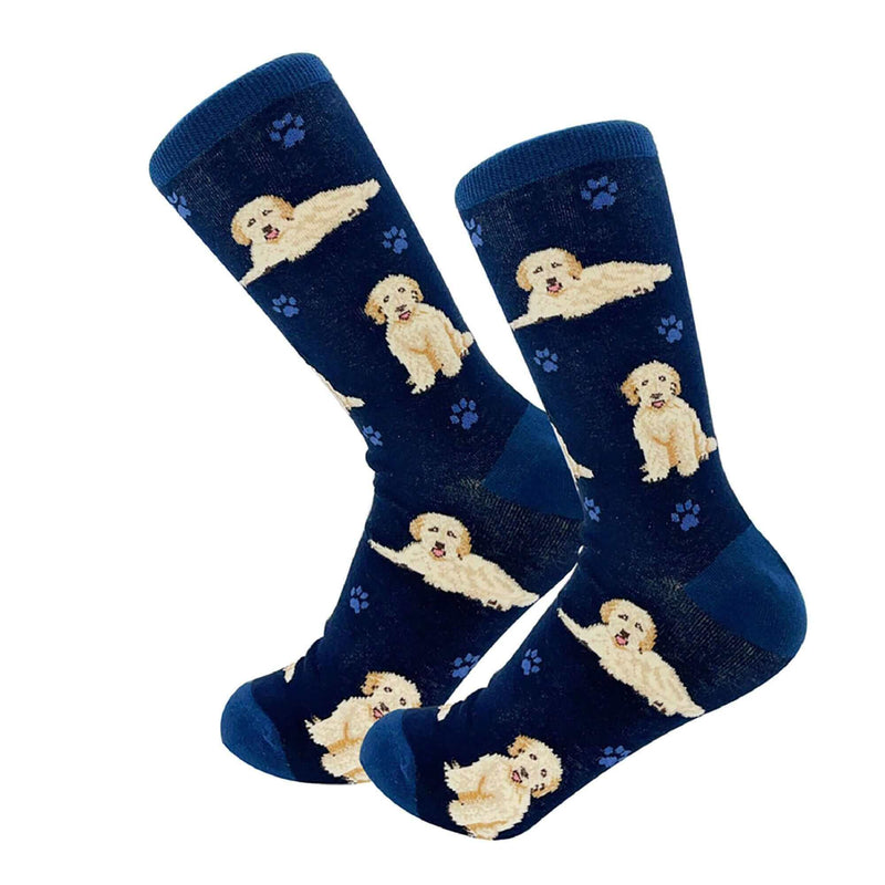 Goldendoodle Dog Socks - Navy