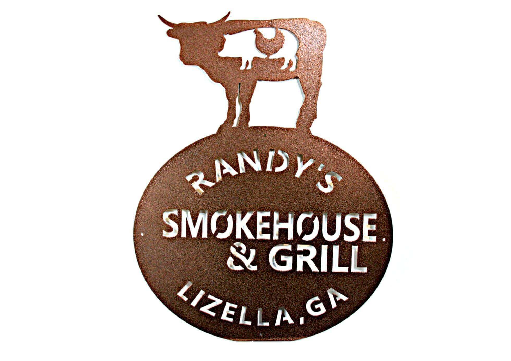 Smokehouse & Grill Metal Barbecue Sign