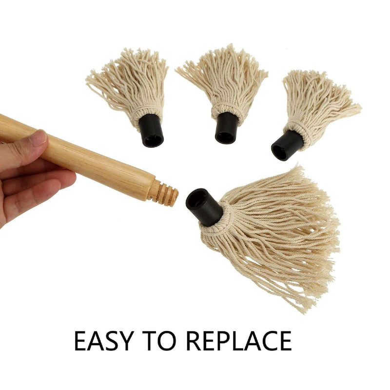Basting BBQ Mop 2 Pack with 6 Extra Replacement Heads