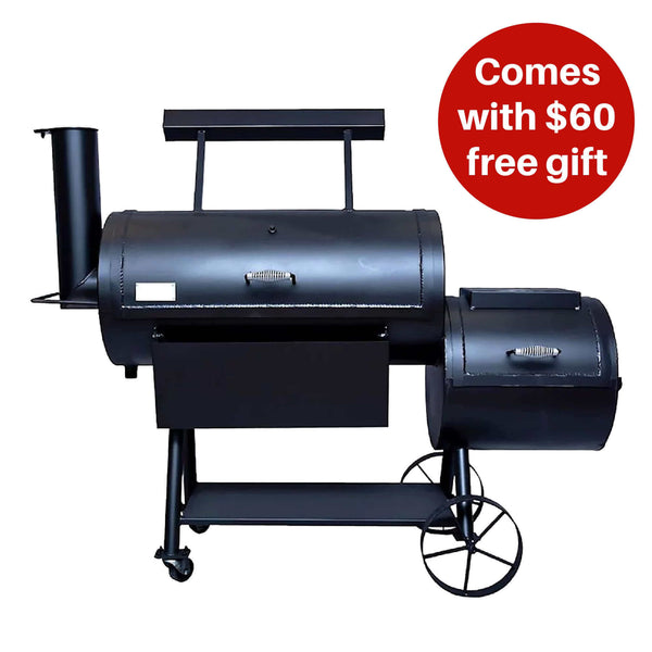 Old Country BBQ Pits Brazos Offset Smoker DLX with counterweight