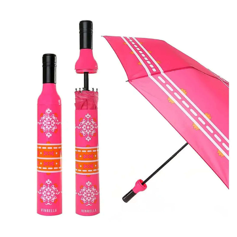 Pink and Red Boho Bottle Umbrella