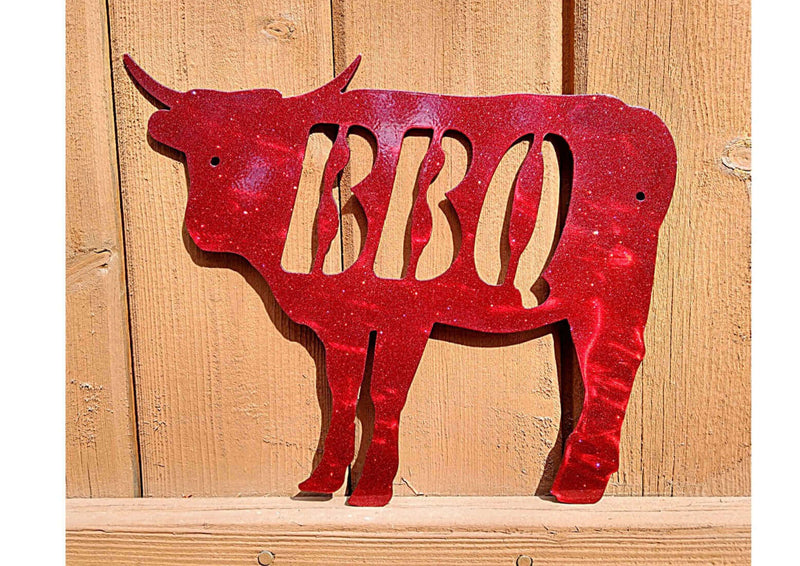 BBQ Steer Metal Barbecue Sign