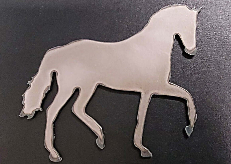 Dressage Passage Horse Raw Metal Cutout