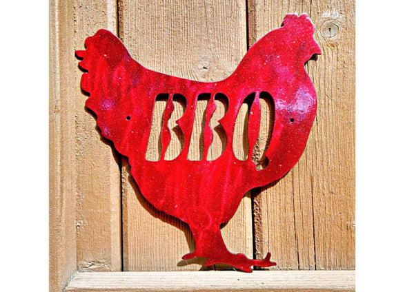 BBQ Chicken Metal Sign