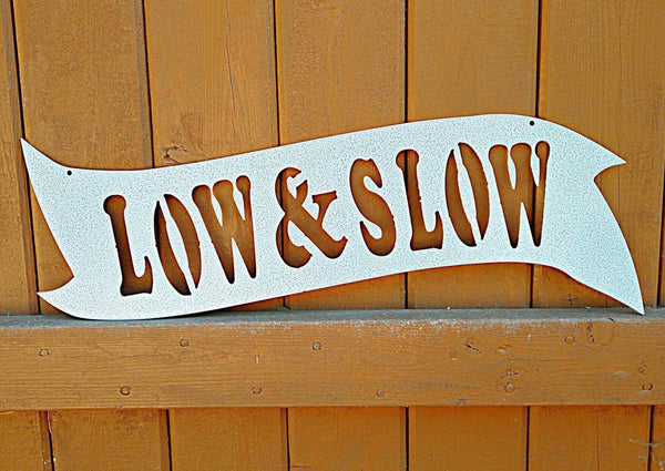 Low and Slow BBQ Metal Sign