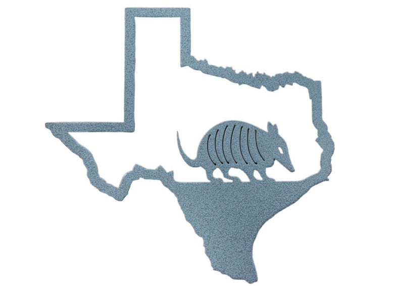 Texas with Armadillo Metal Sign