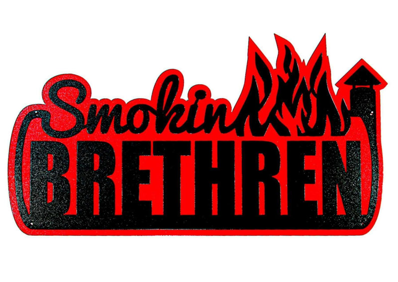 Smokin Brethren Custom Metal Logo Sign