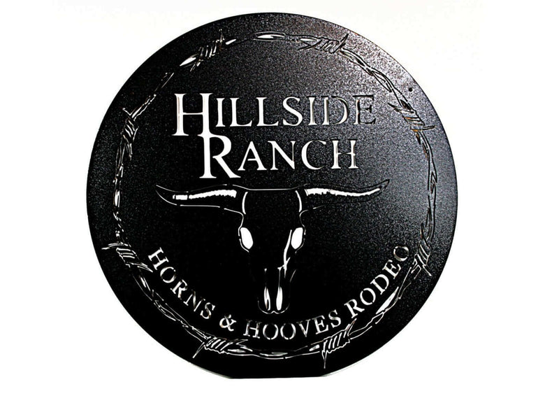 Hillside Ranch Custom Metal Logo Sign
