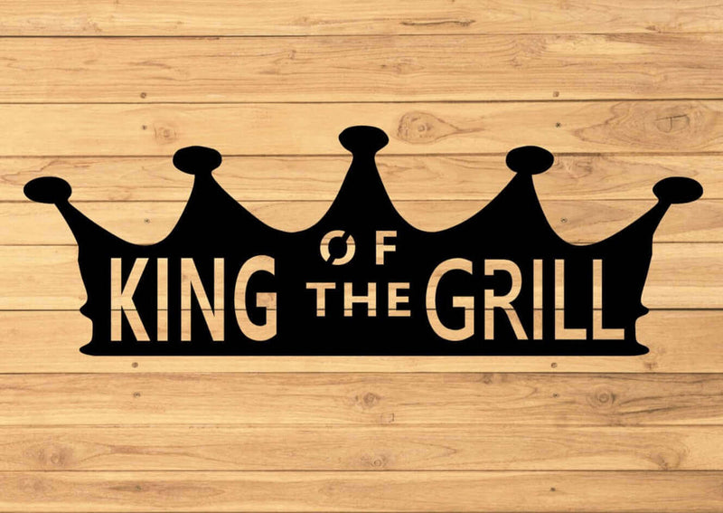 King of the Grill Metal Barbecue Sign