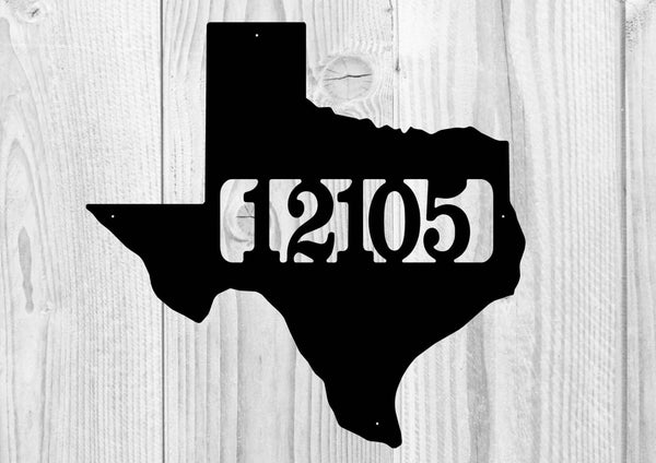 Texas Address Sign #2 Metal Sign