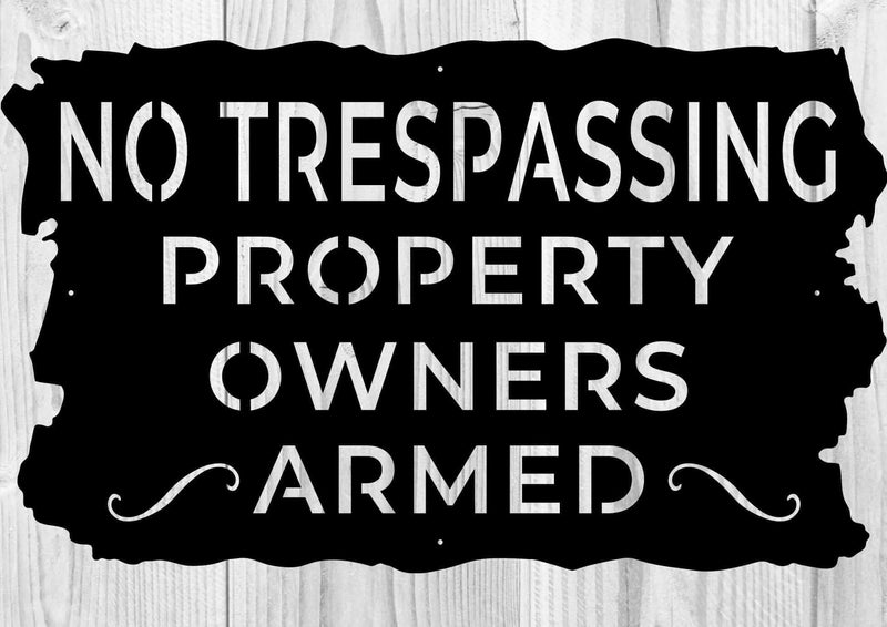 No Trespassing Metal Sign II