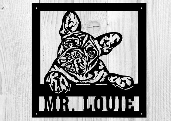 Custom French Bulldog Metal Sign