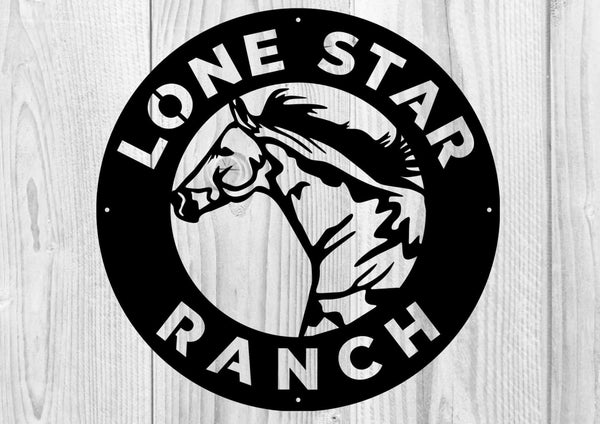 Horse Ranch Metal Sign