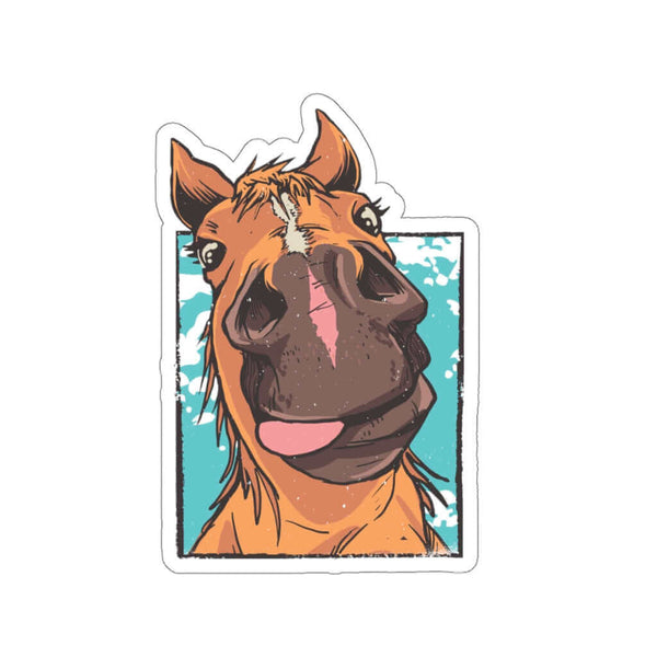 Funny Horse Face Horse Sticker