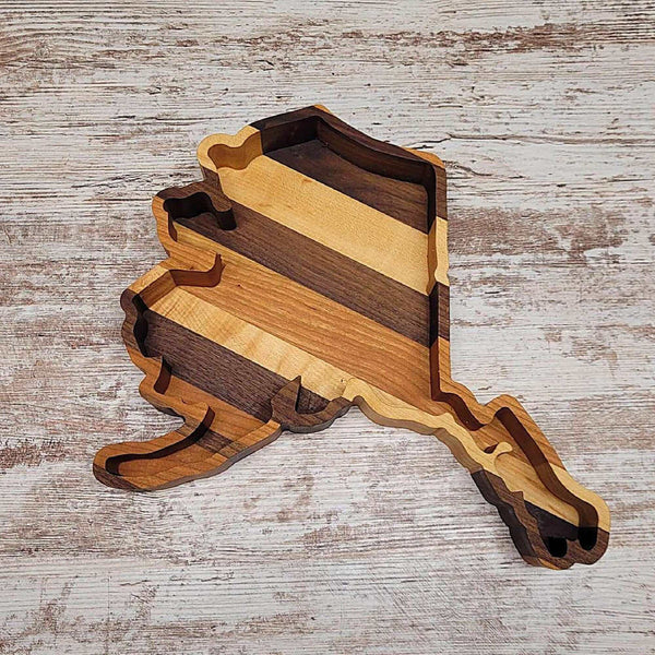 State of Alaska Gift Wood Tray for housewarming
