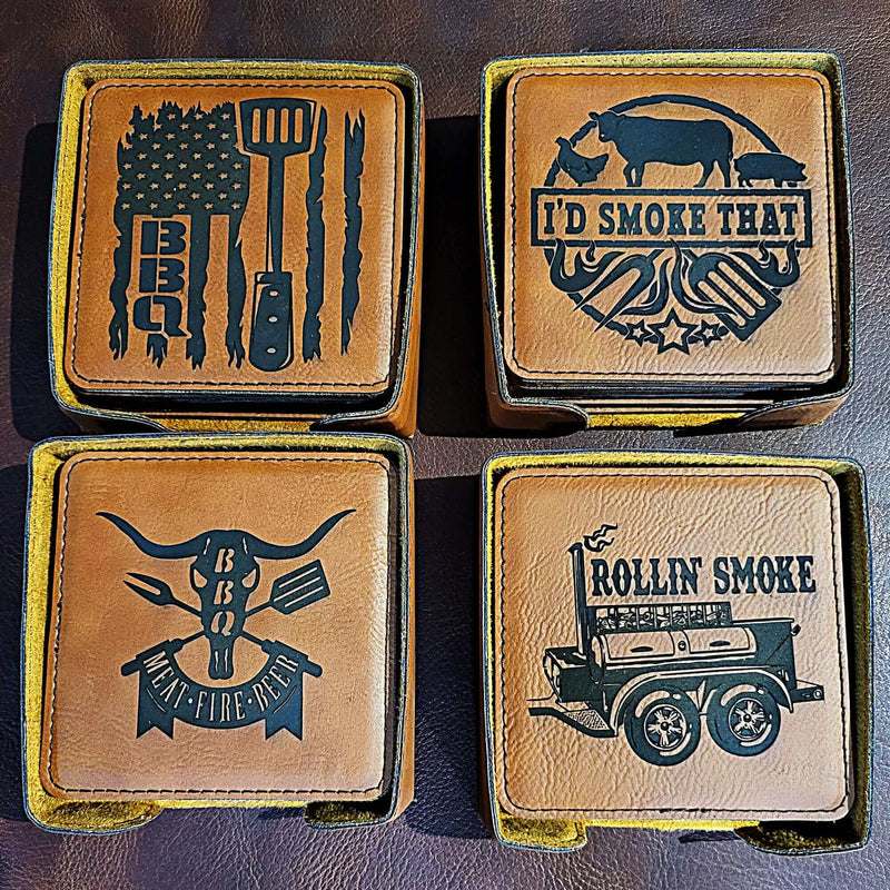 BBQ Coasters -- Set of 6