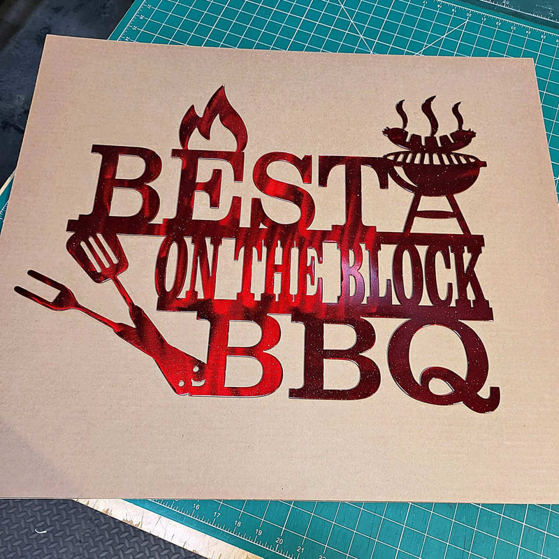 Best on the Block BBQ Metal Sign