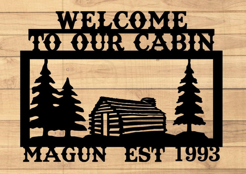 Family Cabin Sign