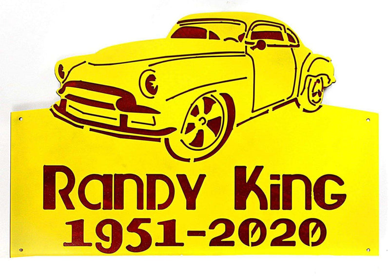 Randy King Custom Metal Memorial Sign