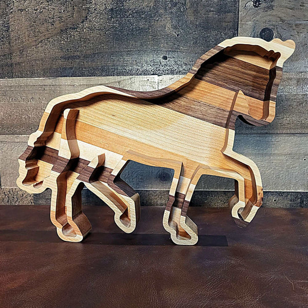 Dressage Passage Horse Wood Tray