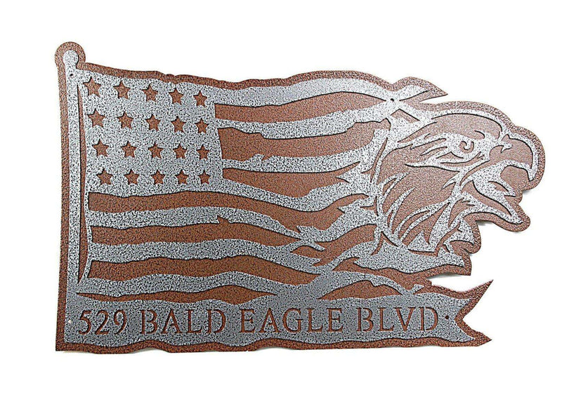 Eagle Address Sign Double Layer