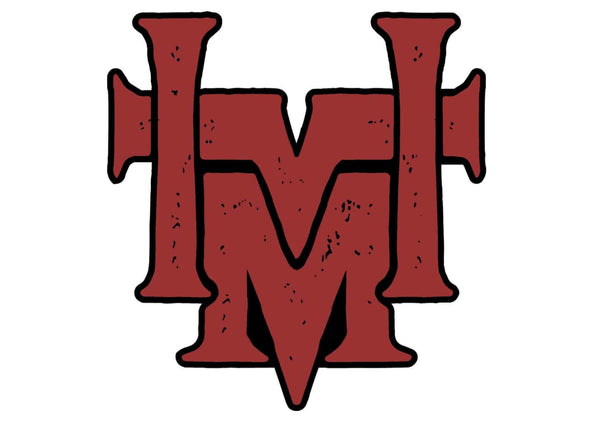 Heights Meat Market Monogram Custom Metal Logo Sign