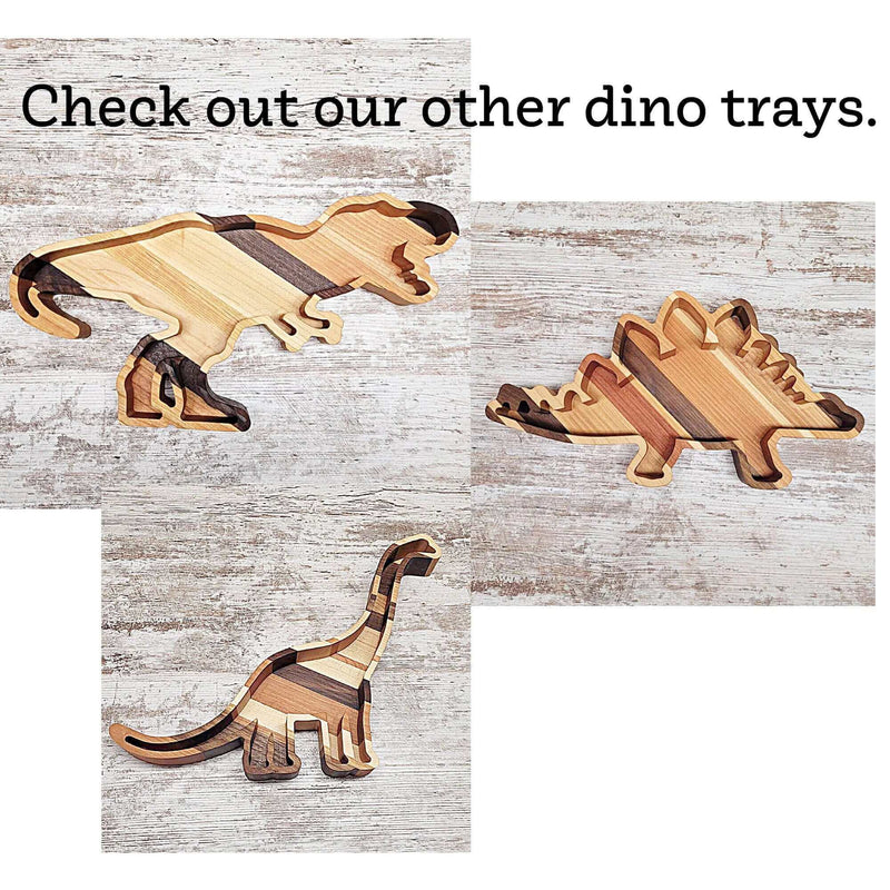 Dinosaur Wood Tray--Velociraptor