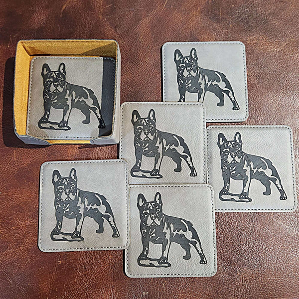French Bulldog Coasters -- Set of 6