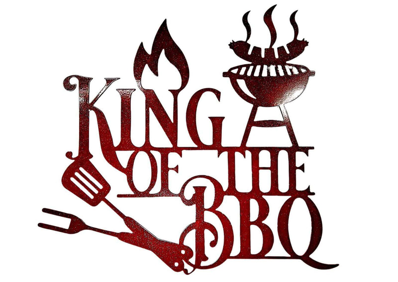 King of the BBQ Metal Barbecue Sign