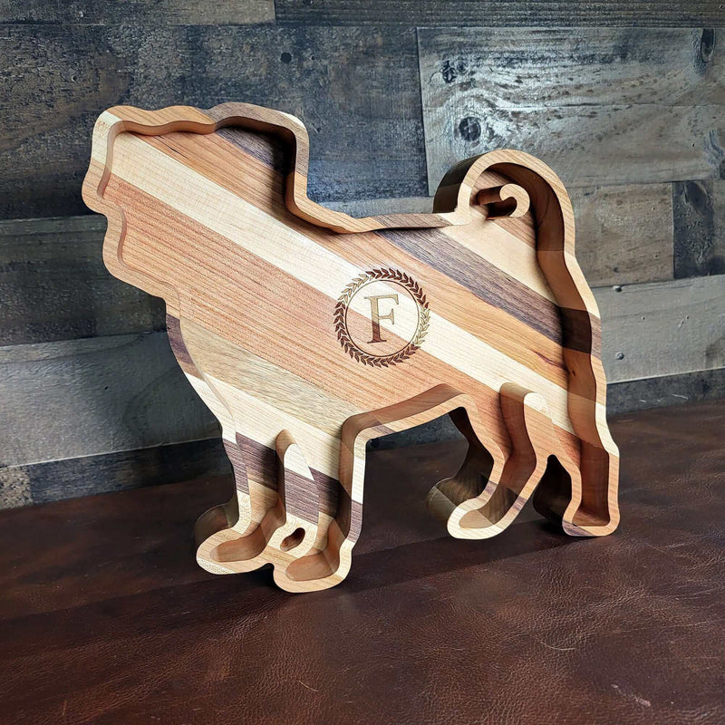 Pug Wood Tray