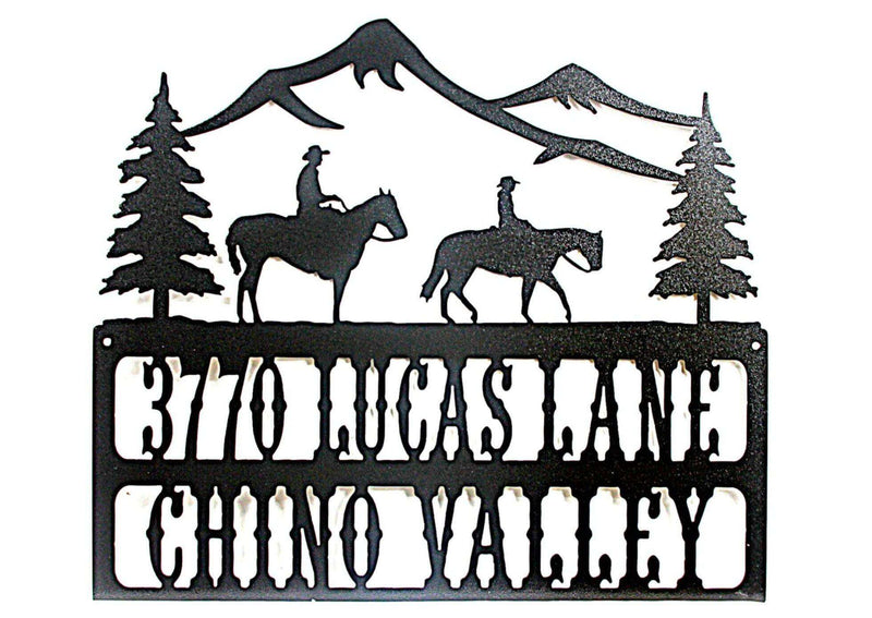Custom Horse Metal Address Sign