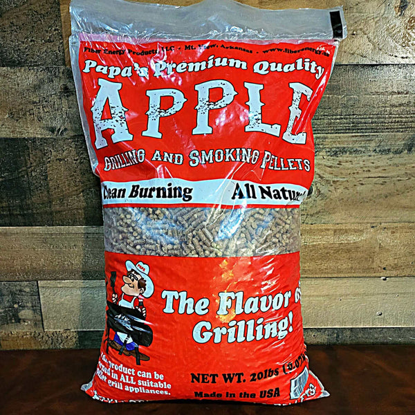 Papa's Brand Apple Flavor Grilling Pellet 20 lb Bag