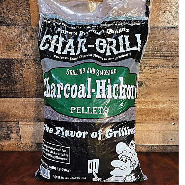 Papa's Brand Charcoal-Hickory Grilling Pellet 20 lb Bag