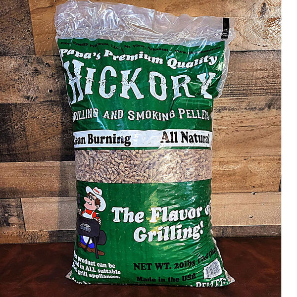 Papa's Brand Hickory Flavor Grilling Pellet 20 lb Bag