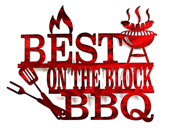 Best on the Block BBQ Metal Sign