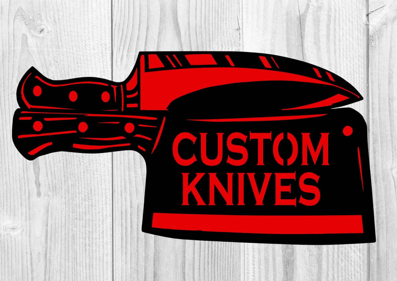 Custom Knives Metal Barbecue or Butcher Sign