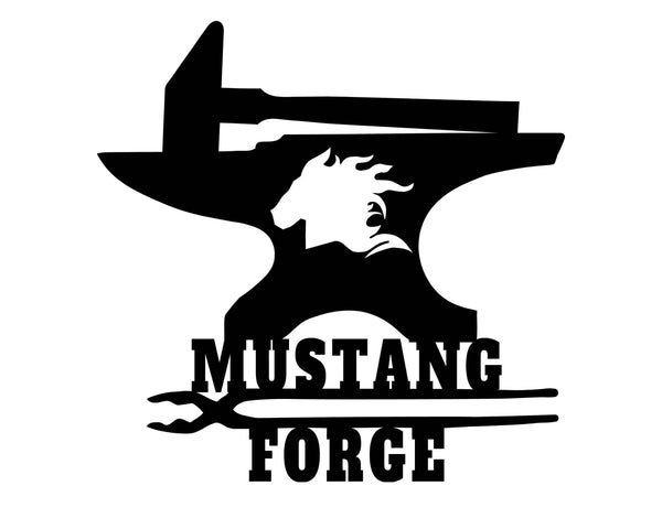 Custom Anvil Sign Mustang Forge