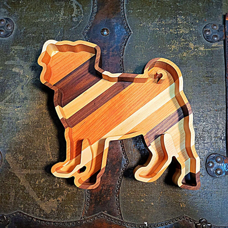 Pug Wood Tray