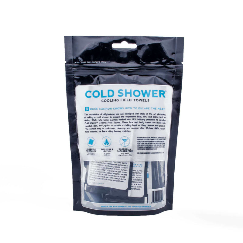 Duke Cannon Cold Shower Cooling Field Towels - 15 count