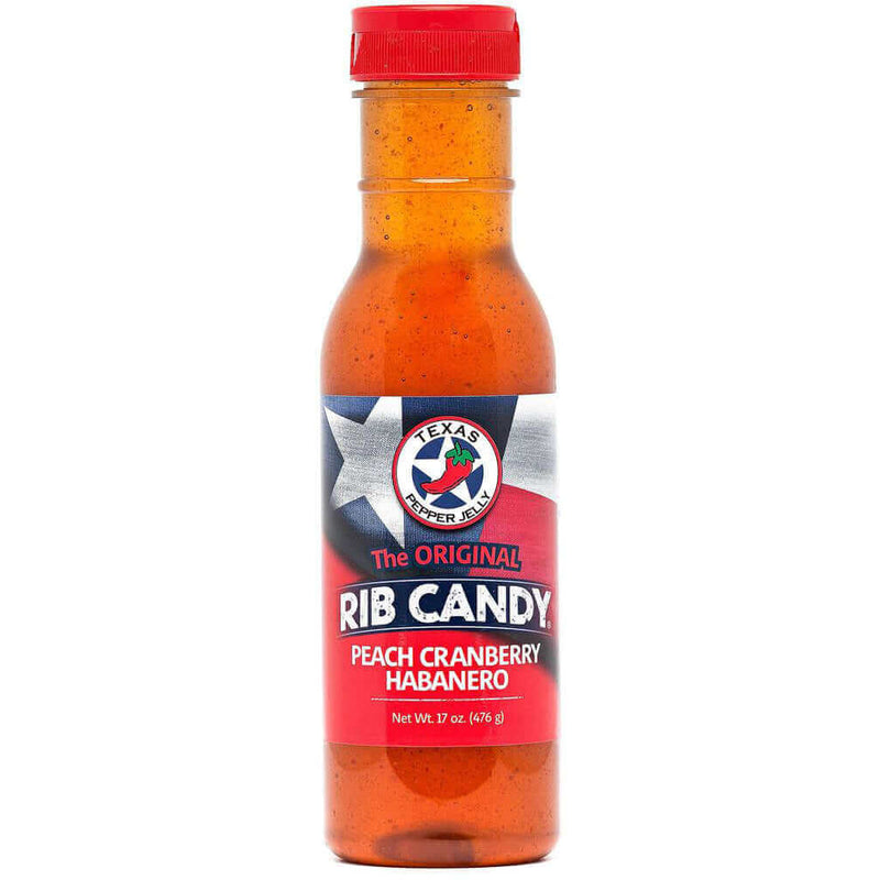 Texas Pepper Jelly Rib Candy Peach Cranberry Habanero - 17 oz