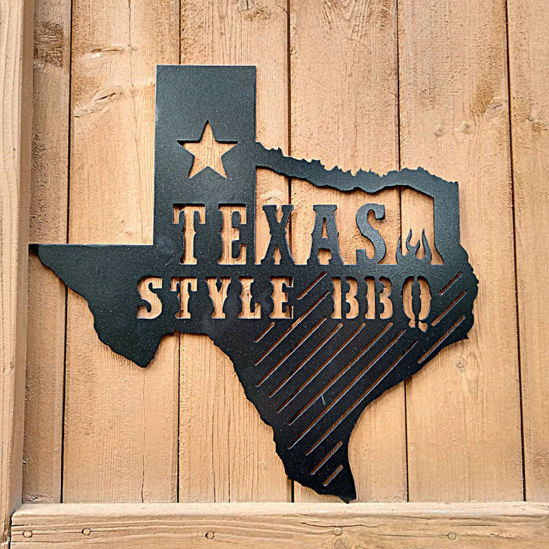 Texas Style BBQ Metal Sign