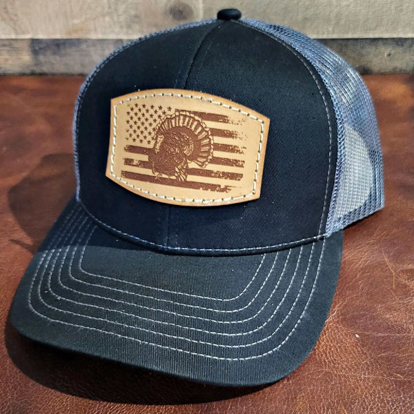 Turkey Hunting with US Flag Hat