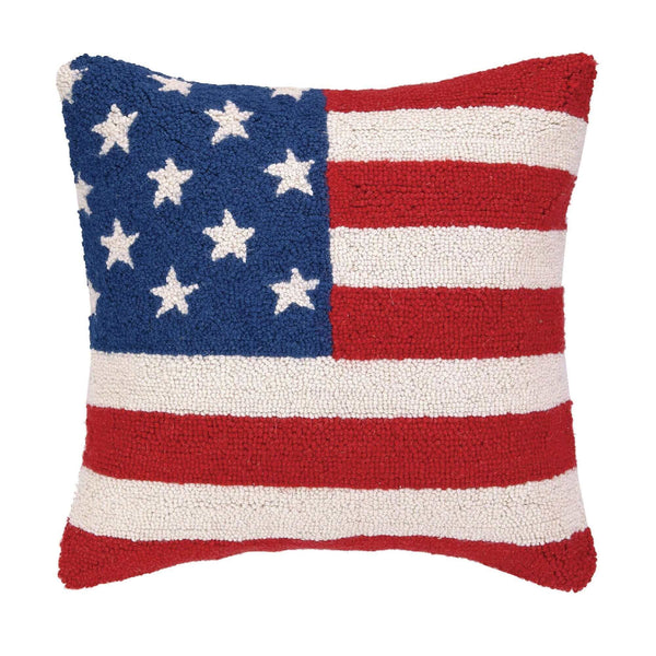 USA Flag Red White and Blue Pillow