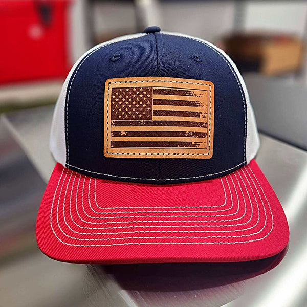 American Flag Hat in Red White Blue