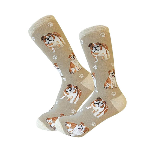 Bulldog Dog Socks with Dogs and Puppies