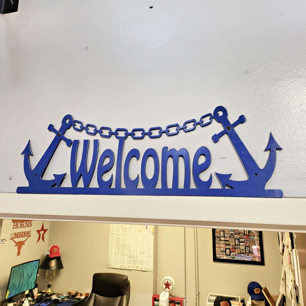 Metal Anchor Welcome Sign